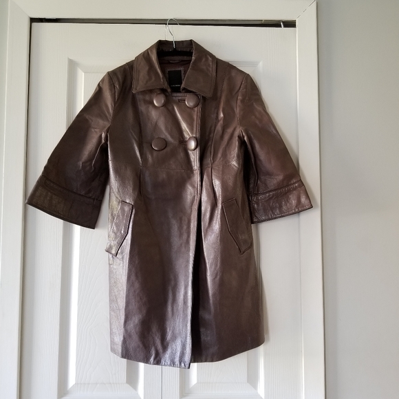 🧥VERO MODA GENUINE LEATHER COAT - Picture 1 of 16